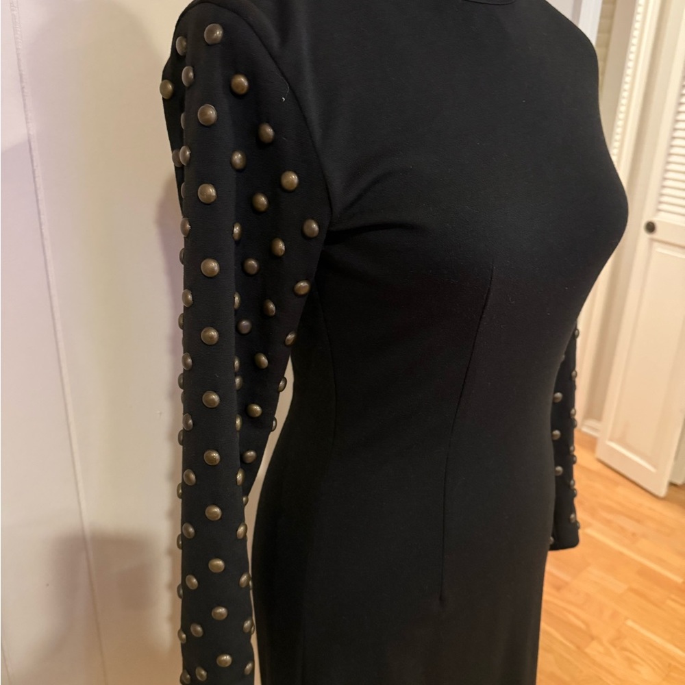 Elegant Black Studded Dress